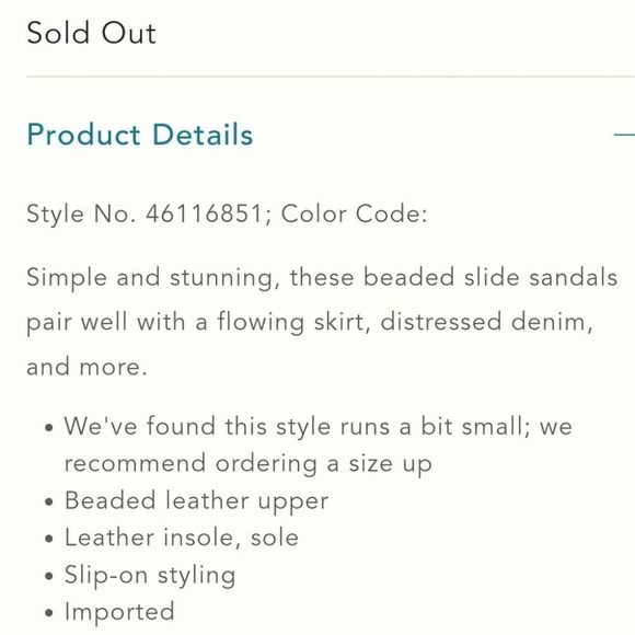 Anthropologie Blush Beaded Embellished Leather Thong Sandals Sz.38/US 7 - Picture 11 of 12